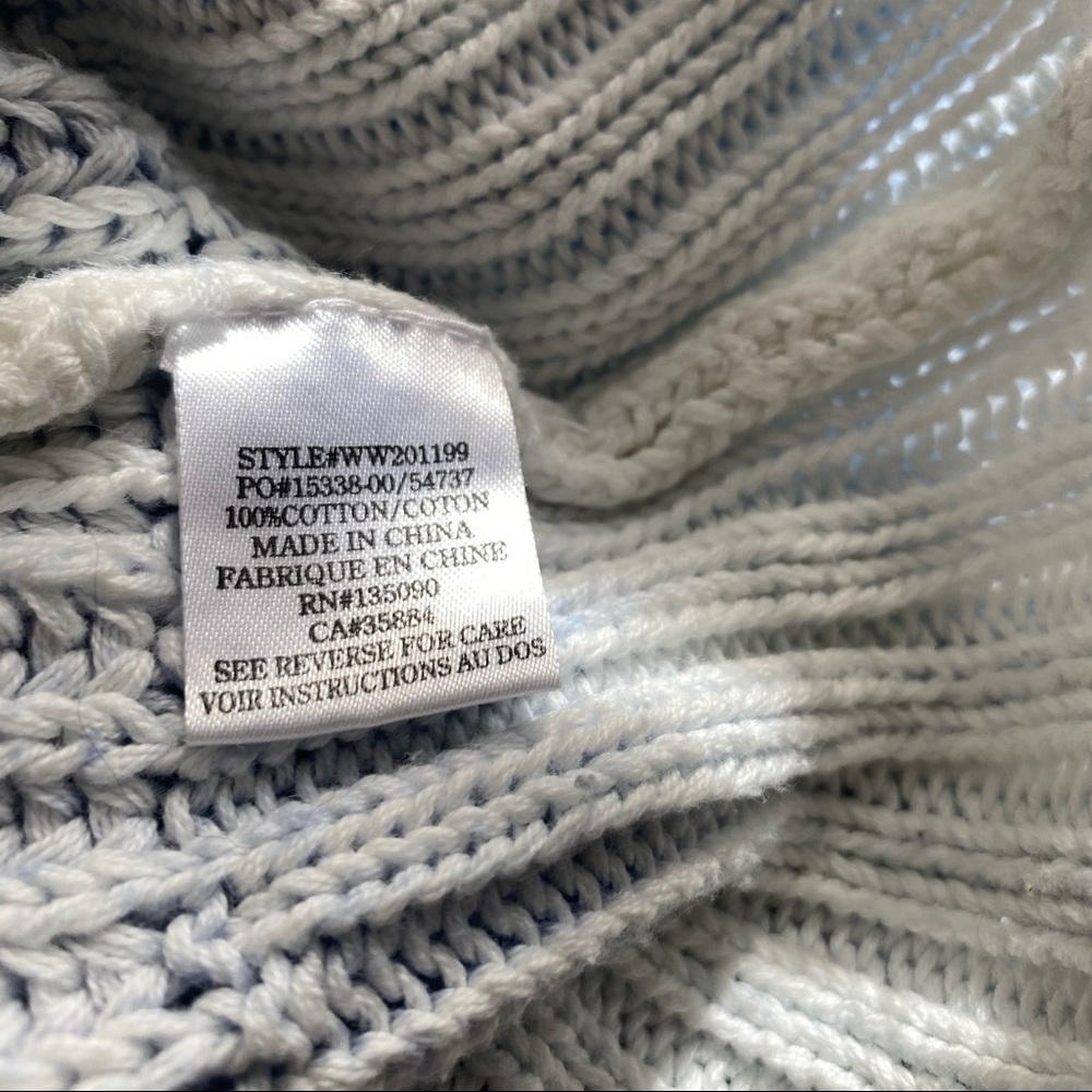 White Crow Periwinkle Fade Ombré Stripe Sweater - Picture 8 of 8